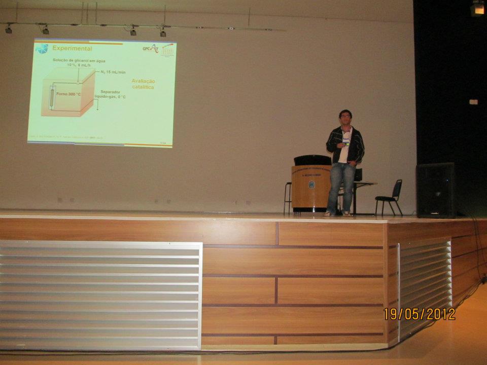 Apresentação oral no X Encontro Regional de Catálise em Araraquara